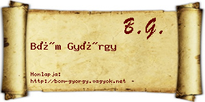 Böm György névjegykártya